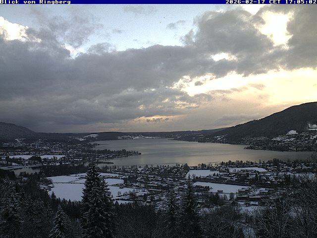 Archiv Foto Webcam Blick vom Schloss Ringberg auf den Tegernsee