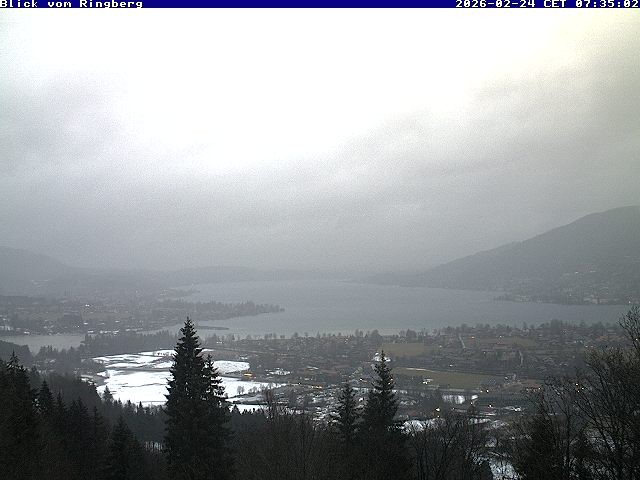 Archiv Foto Webcam Blick vom Schloss Ringberg auf den Tegernsee