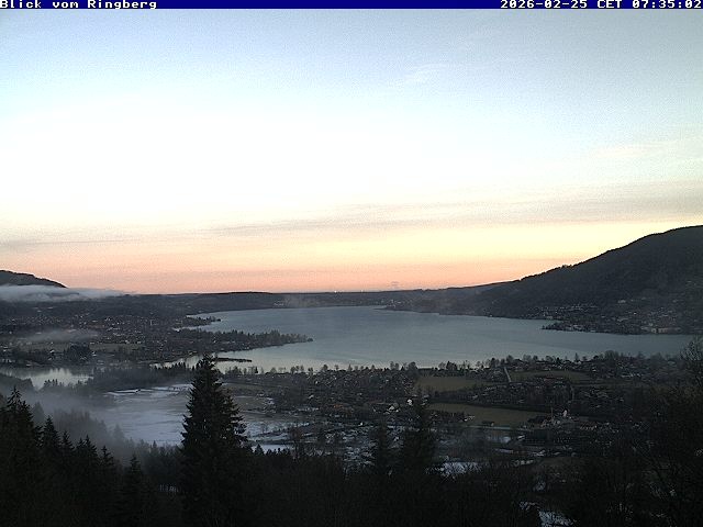 Archiv Foto Webcam Blick vom Schloss Ringberg auf den Tegernsee