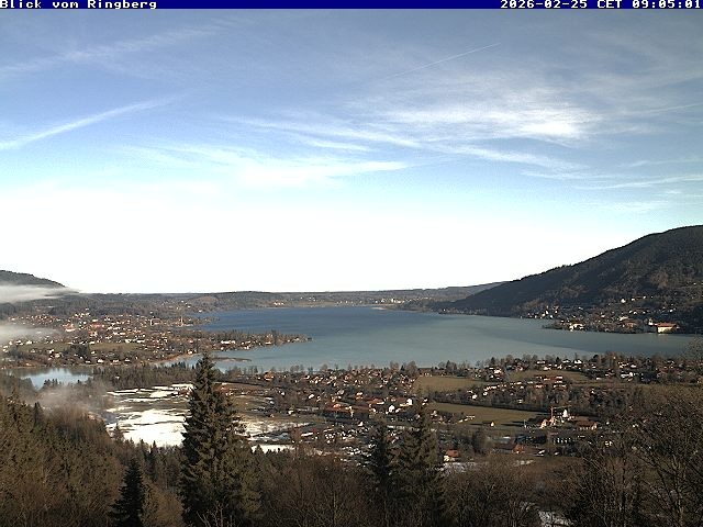 Archiv Foto Webcam Blick vom Schloss Ringberg auf den Tegernsee