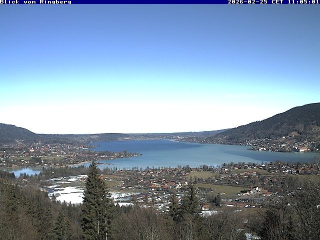 Archiv Foto Webcam Blick vom Schloss Ringberg auf den Tegernsee