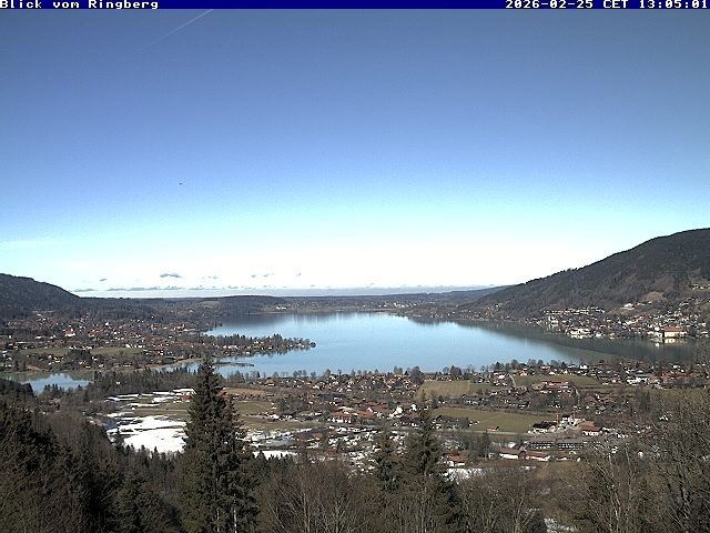 Archiv Foto Webcam Blick vom Schloss Ringberg auf den Tegernsee