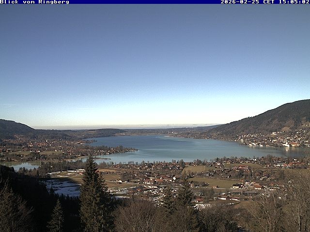 Archiv Foto Webcam Blick vom Schloss Ringberg auf den Tegernsee
