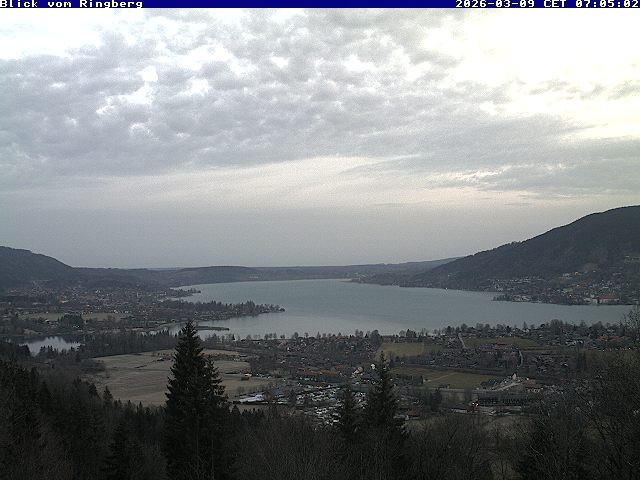 Archiv Foto Webcam Blick vom Schloss Ringberg auf den Tegernsee