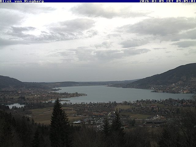 Archiv Foto Webcam Blick vom Schloss Ringberg auf den Tegernsee