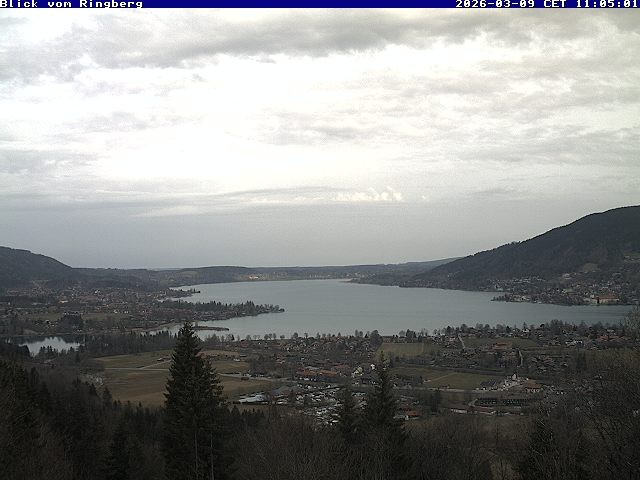 Archiv Foto Webcam Blick vom Schloss Ringberg auf den Tegernsee