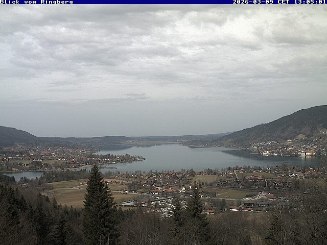 Archiv Foto Webcam Blick vom Schloss Ringberg auf den Tegernsee