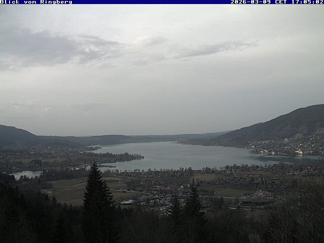 Archiv Foto Webcam Blick vom Schloss Ringberg auf den Tegernsee