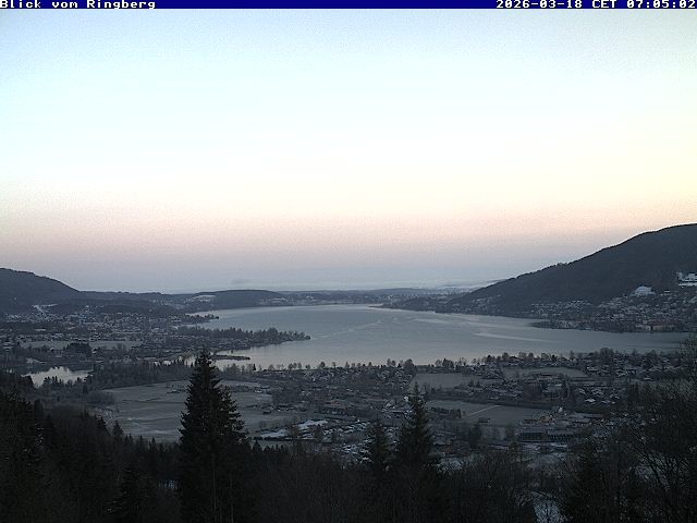 Archiv Foto Webcam Blick vom Schloss Ringberg auf den Tegernsee