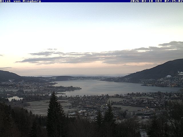 Archiv Foto Webcam Blick vom Schloss Ringberg auf den Tegernsee