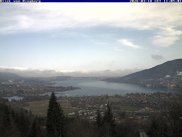 Archiv Foto Webcam Blick vom Schloss Ringberg auf den Tegernsee