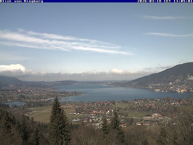 Archiv Foto Webcam Blick vom Schloss Ringberg auf den Tegernsee