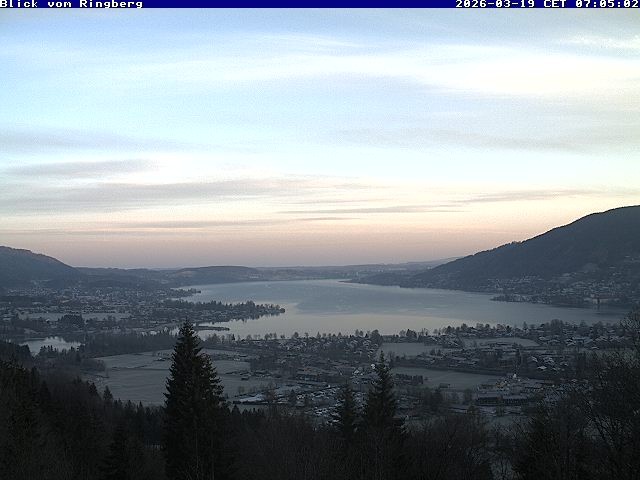 Archiv Foto Webcam Blick vom Schloss Ringberg auf den Tegernsee