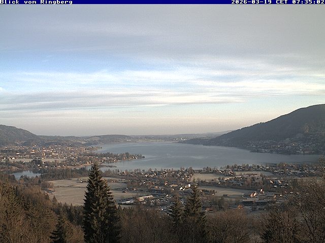 Archiv Foto Webcam Blick vom Schloss Ringberg auf den Tegernsee