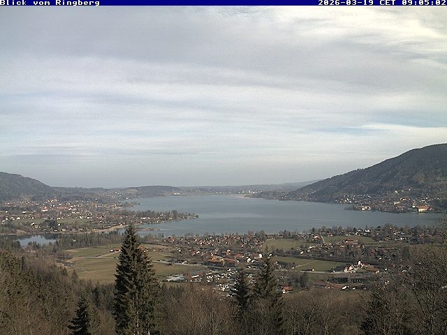 Archiv Foto Webcam Blick vom Schloss Ringberg auf den Tegernsee