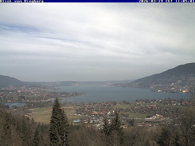 Archiv Foto Webcam Blick vom Schloss Ringberg auf den Tegernsee