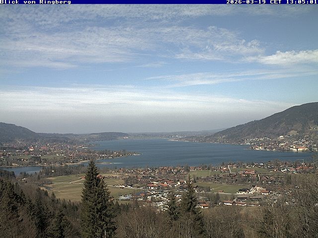 Archiv Foto Webcam Blick vom Schloss Ringberg auf den Tegernsee