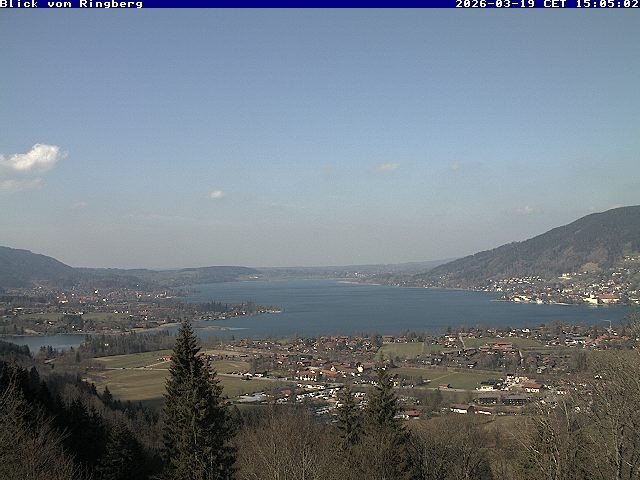 Archiv Foto Webcam Blick vom Schloss Ringberg auf den Tegernsee