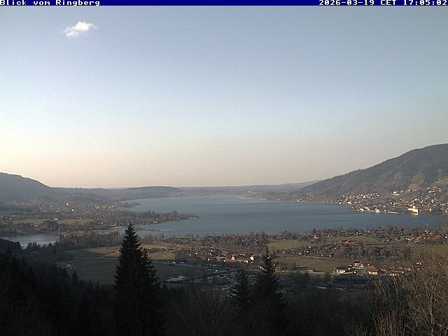 Archiv Foto Webcam Blick vom Schloss Ringberg auf den Tegernsee