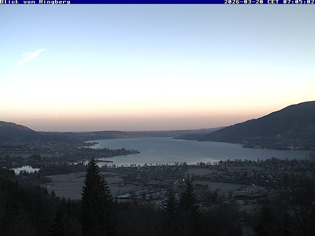Archiv Foto Webcam Blick vom Schloss Ringberg auf den Tegernsee