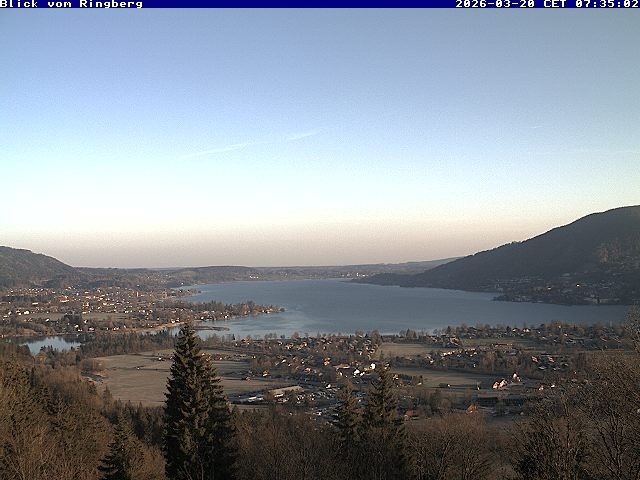 Archiv Foto Webcam Blick vom Schloss Ringberg auf den Tegernsee