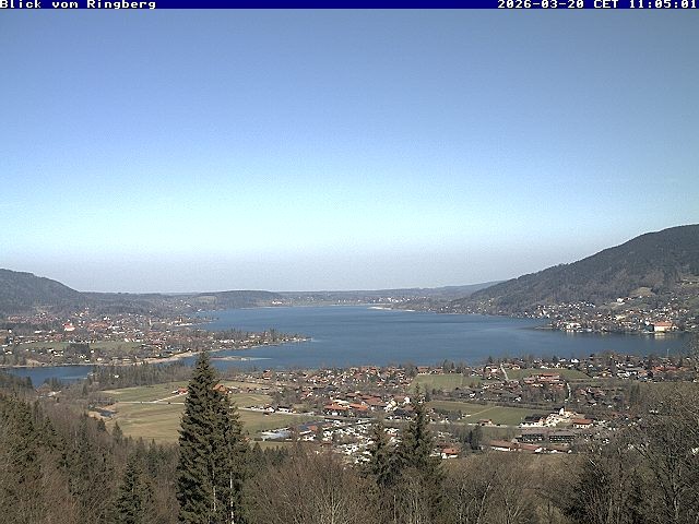 Archiv Foto Webcam Blick vom Schloss Ringberg auf den Tegernsee