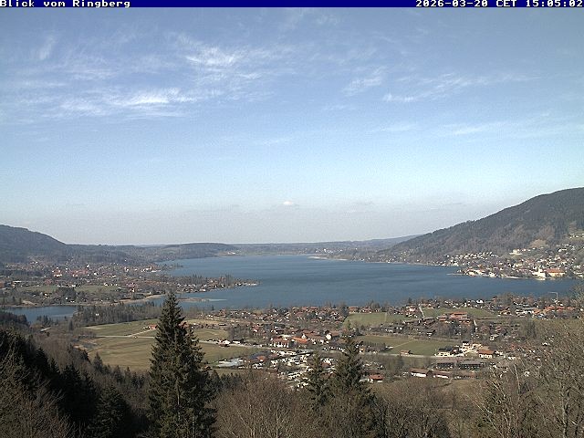 Archiv Foto Webcam Blick vom Schloss Ringberg auf den Tegernsee