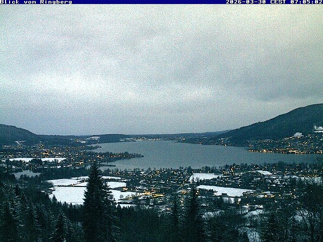 Archiv Foto Webcam Blick vom Schloss Ringberg auf den Tegernsee