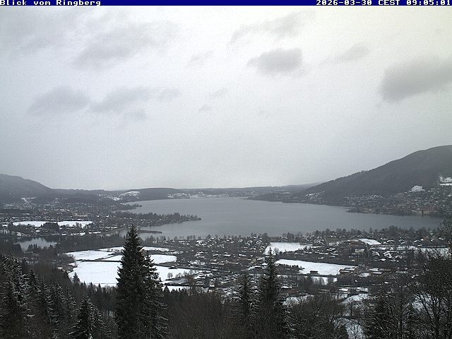 Archiv Foto Webcam Blick vom Schloss Ringberg auf den Tegernsee