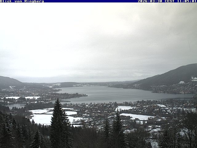 Archiv Foto Webcam Blick vom Schloss Ringberg auf den Tegernsee
