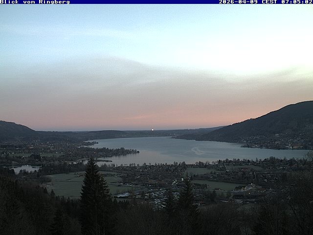 Archiv Foto Webcam Blick vom Schloss Ringberg auf den Tegernsee