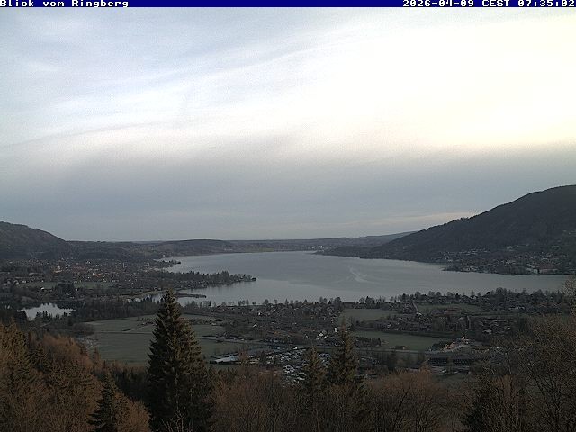 Archiv Foto Webcam Blick vom Schloss Ringberg auf den Tegernsee