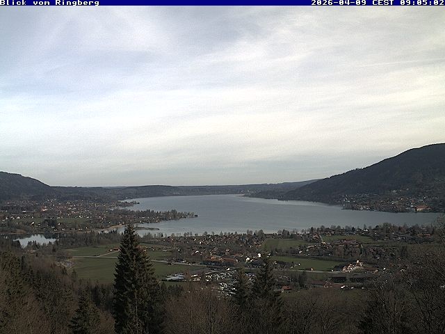 Archiv Foto Webcam Blick vom Schloss Ringberg auf den Tegernsee