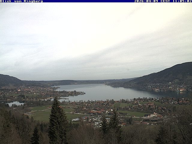 Archiv Foto Webcam Blick vom Schloss Ringberg auf den Tegernsee