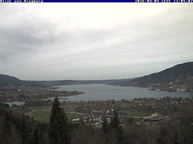 Archiv Foto Webcam Blick vom Schloss Ringberg auf den Tegernsee