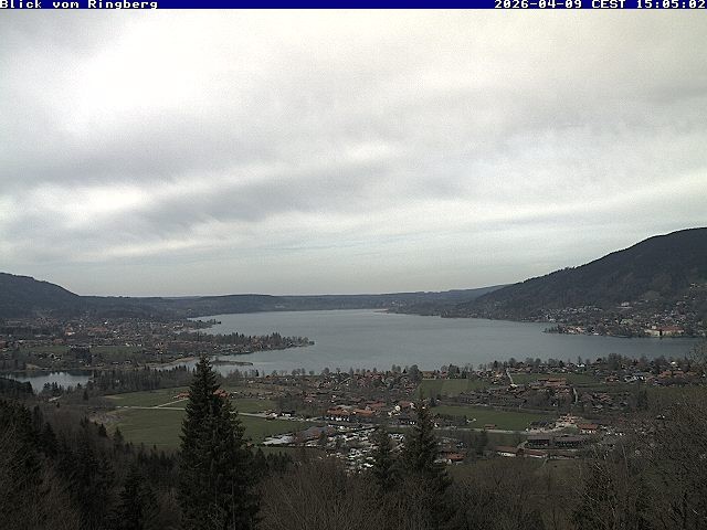 Archiv Foto Webcam Blick vom Schloss Ringberg auf den Tegernsee