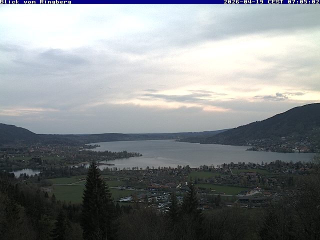 Archiv Foto Webcam Blick vom Schloss Ringberg auf den Tegernsee