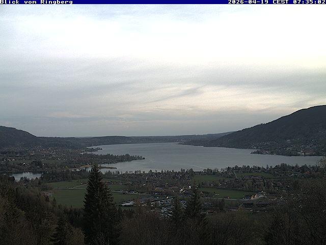 Archiv Foto Webcam Blick vom Schloss Ringberg auf den Tegernsee
