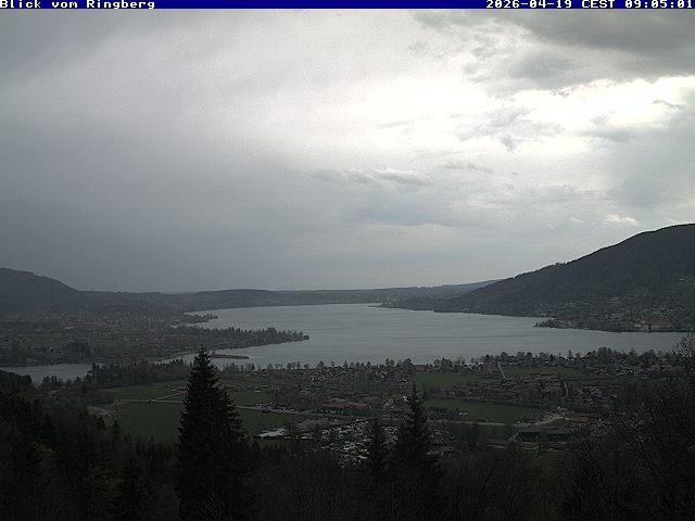 Archiv Foto Webcam Blick vom Schloss Ringberg auf den Tegernsee