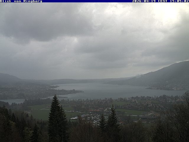 Archiv Foto Webcam Blick vom Schloss Ringberg auf den Tegernsee