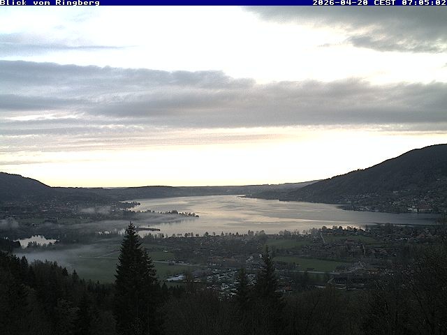 Archiv Foto Webcam Blick vom Schloss Ringberg auf den Tegernsee