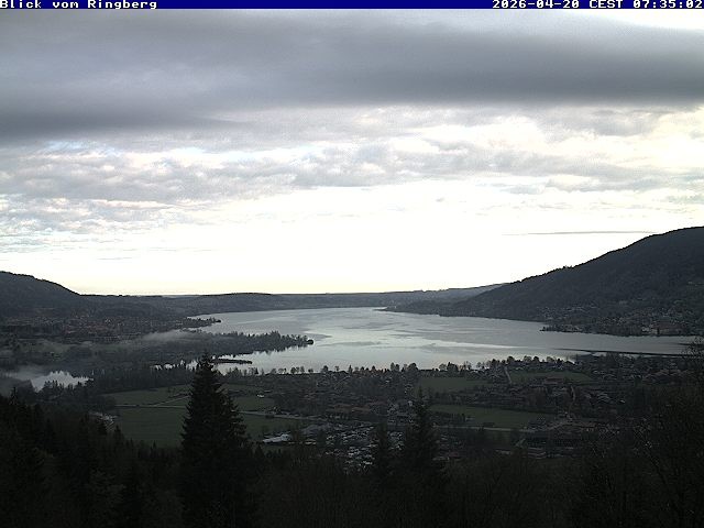 Archiv Foto Webcam Blick vom Schloss Ringberg auf den Tegernsee
