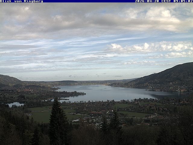 Archiv Foto Webcam Blick vom Schloss Ringberg auf den Tegernsee