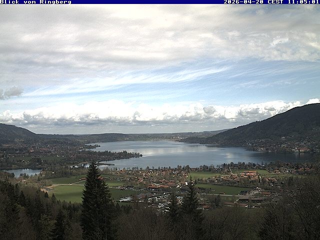 Archiv Foto Webcam Blick vom Schloss Ringberg auf den Tegernsee