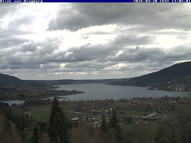 Archiv Foto Webcam Blick vom Schloss Ringberg auf den Tegernsee