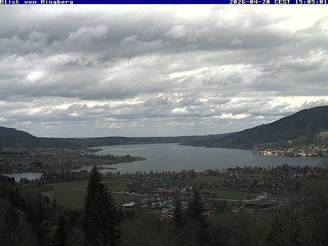 Archiv Foto Webcam Blick vom Schloss Ringberg auf den Tegernsee