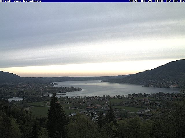 Archiv Foto Webcam Blick vom Schloss Ringberg auf den Tegernsee