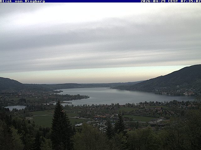 Archiv Foto Webcam Blick vom Schloss Ringberg auf den Tegernsee