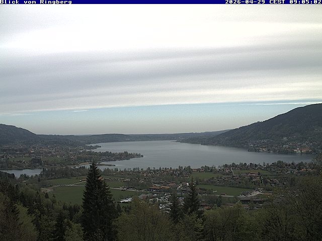 Archiv Foto Webcam Blick vom Schloss Ringberg auf den Tegernsee