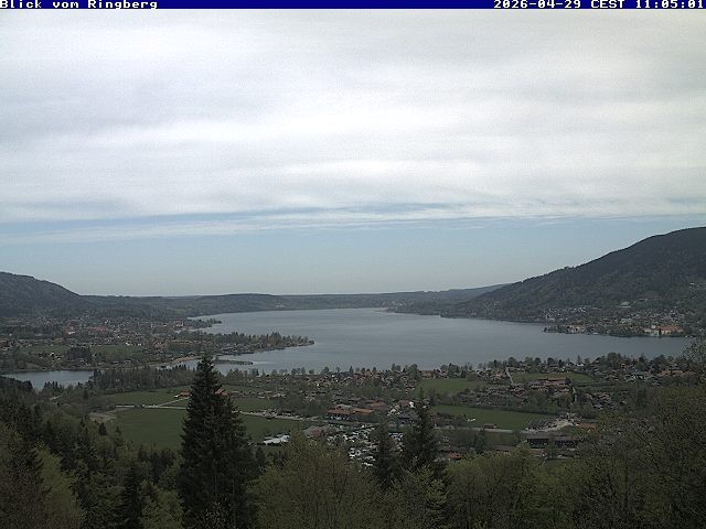 Archiv Foto Webcam Blick vom Schloss Ringberg auf den Tegernsee
